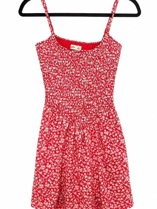 Hollister Dresses & Skirts - Hollister Red Floral Smocked Sundress w/built in shorts  for women